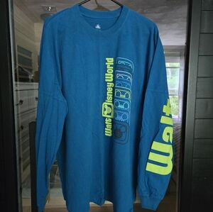 Disney Blue Long Sleeve Tee with Graphic Design